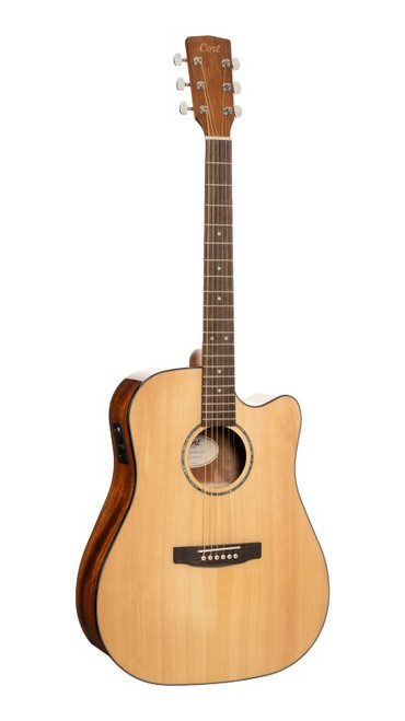 Cort EARTH60CENAT Earth Series 60 Dreadnought Acoustic Electric Guitar. Natural Glossy