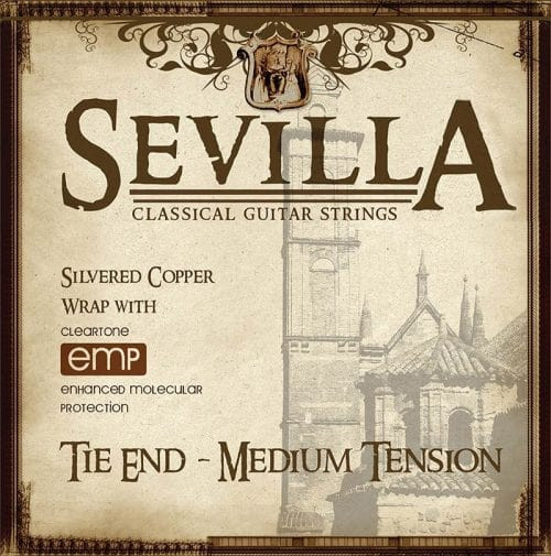 Cleartone Sevilla Series Treated Nylon Classical Guitar Strings. Medium Tension - Tie Ends