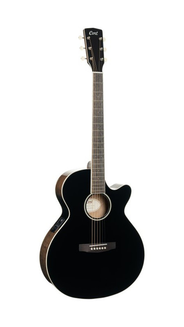 Cort Exotic Series SFX Ash Acoustic Electric Guitar. Black Finish