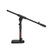 Stageline MS6531BK Microphone Stand – Adjustable Height 12.8″–17.5″, Boom Arm 19.5″, Heavy-Duty Design for Tabletop or Kick Drum Use, 5.5 lbs – Black
