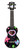 Mahalo MA1-HEBK Art Series Soprano Ukulele. Heart Graphic