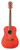 Oscar Schmidt OGHSTR-A 1/2 Dreadnought Acoustic Guitar. Trans Red
