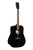 Cort EARTH60BK Earth Series 60 Dreadnought Acoustic Guitar. Back Gloss