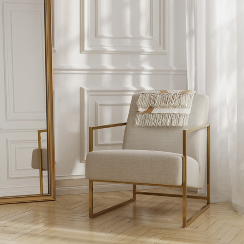 Ritz Beige and Gold Chair