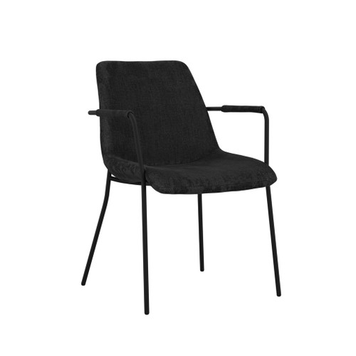 CARLO BLACK / BLACK / ARMS DINING CHAIR (2 PER PACK)