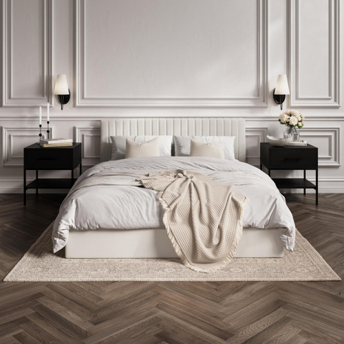 BERLIN MILK OTTOMAN KING SIZE BED