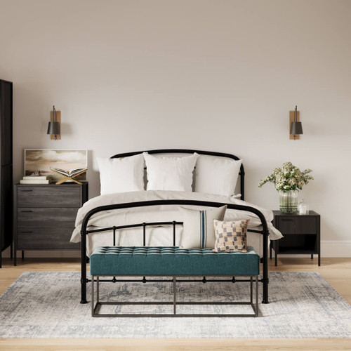 HALSTON KINGSIZE BLACK BED