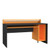 Tezaur Black/Orange Gaming Desk with Colour Changing LED