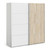 Verona Sliding Wardrobe 180cm in White with White and Oak Doors with 5 Shelves