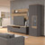 Klara Display Cabinet with 1 Door  and 1 Glass Door in Grey and Oak