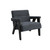 Abel Coal Grey and Black Chair