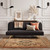 BURLINGTON SOFA BED BLACK VELVET / BRUSHED GOLD