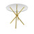 CASA CLEAR TOP / GOLD LEGS DINING TABLE