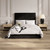 BERLIN BLACK TALL OTTOMAN KING SIZE BED