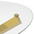 CAPRI ROUND DINING TABLE GLASS TOP WITH GOLD LEGS