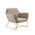CHARLES ARMCHAIR BEIGE VELVET / BRUSHED GOLD