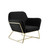 CHARLES ARMCHAIR BLACK VELVET / BRUSHED GOLD