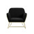 CHARLES ARMCHAIR BLACK VELVET / BRUSHED GOLD