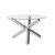 CAPRI CLEAR / SILVER ROUND DINING TABLE