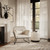 CHARLES ARMCHAIR IVORY BOUCLE / MATTE BLACK