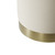 LARA POUFFE CREAM VELVET / BRUSHED GOLD SMALL 