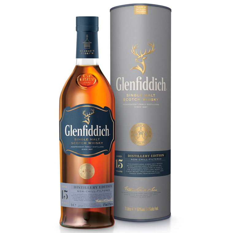 Glenfiddich Single Malt Scotch Whisky 15 Year Old Distillery Edition [1000ml]