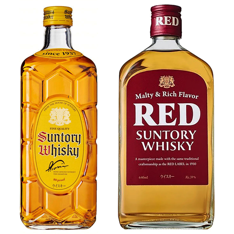 [Bundle] 1 Bottle Suntory Whisky Kakubin [700ml] + 1 Bottle Suntory Red Whisky [640ml]