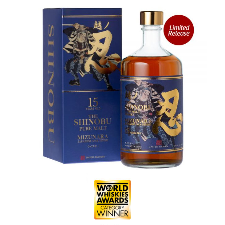 Shinobu Pure Malt Whisky 15 Year Old Mizunara Japanese Oak Finish