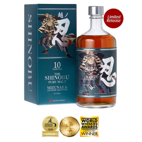 Shinobu Pure Malt Whisky 10 Year Old Mizunara Japanese Oak Finish