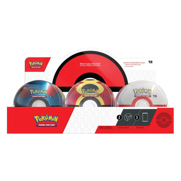 Pokemon TCG: Poke Ball Tin Display (6 tins)