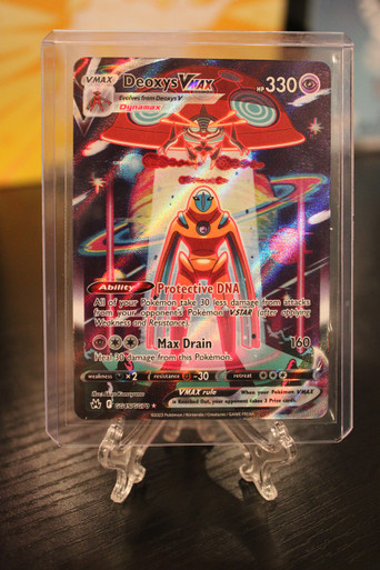 Deoxys VMAX Galarian Gallery Gold Metal Pokemon Card 
