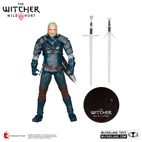 Witcher 7In Geralt Teal Viper Armor Action Figure
