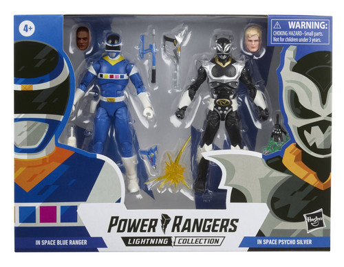 Power Rangers Light Coll 6In Blue V Silver Psycho Action Figure