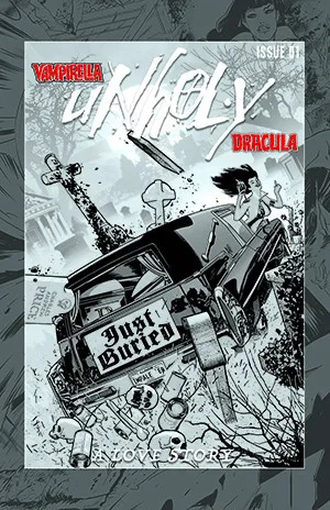 Vampirella Dracula Unholy #1 10 Copy Hughes B&W