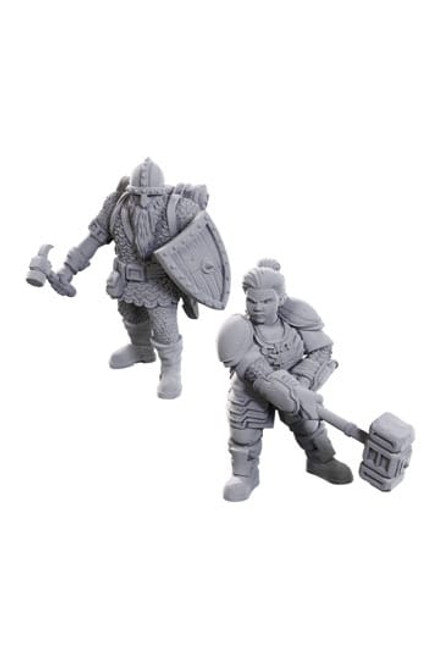 D&D Nolzur's Marvelous Miniatures Unpainted Miniatures 2-Pack 50th Anniversary Dwarves