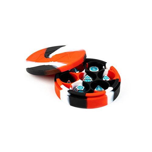 Fanroll - Silicone Round Dice Case - Red/Black/White