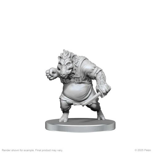 Werewolf & Wereboar: Pathfinder Deep Cuts Unpainted Miniatures (W26)
