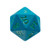 Vivid Heavy Metal Dice: Teal