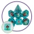 Mushroom Dark Red Cap Inclusion Dice Set