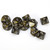 Leaf Black Gold W/Silver Signature Polyhedral Ten D10 Set