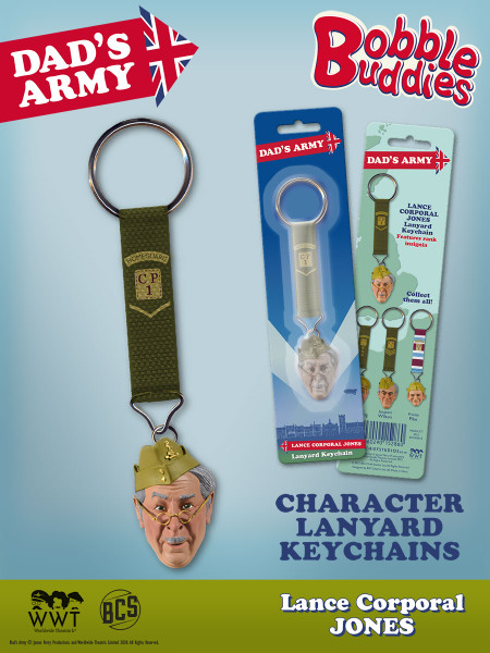 Lance Corporal Jones Character Lanyard Keychain