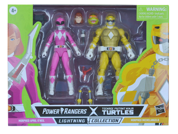 Mmpr/Tmnt Lightning Mike/April Action Figure 2Pack