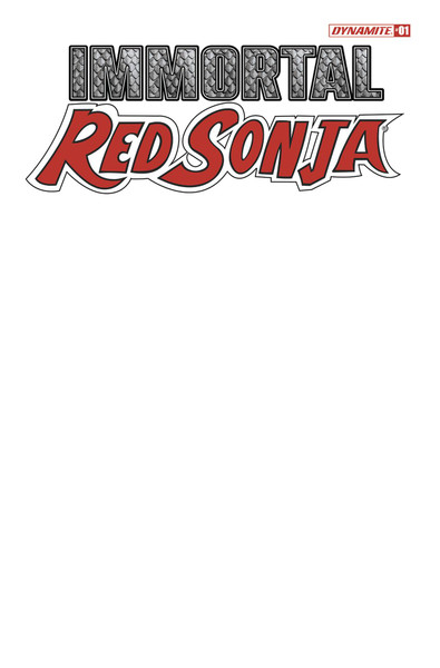 Immortal Red Sonja #1 Cvr F Blank Cover