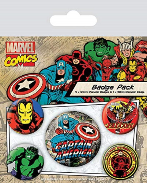MARVEL COMICS (CAPTAIN AMERICA) BADGE PACK
