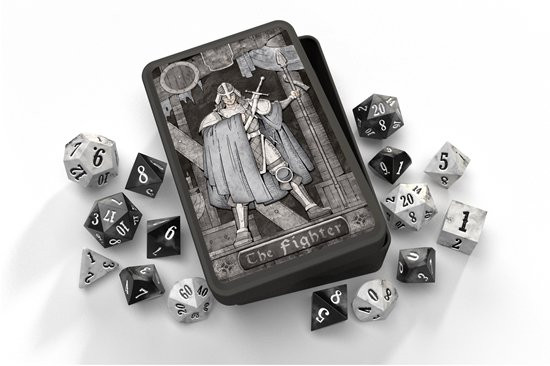 Beadle & Grimms - Dice set in Tin -The Fighter