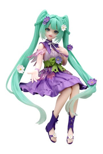 Hatsune Miku Noodle Stopper PVC Statue Flower Fairy Cosmos Purple Color Ver. 14 cm