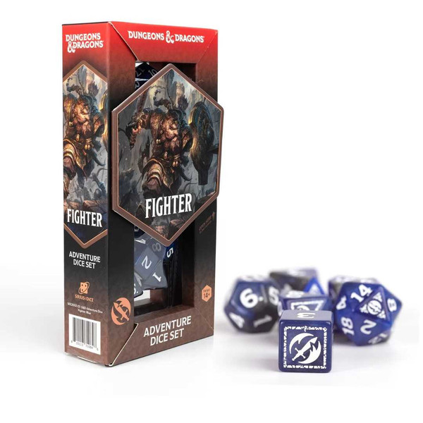 Adventure Dice - Fighter - Blue: Dungeons & Dragons