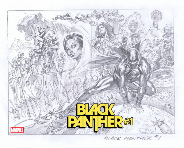 Black Panther #1 2Nd Ptg Alex Ross Sketch Var (2024)