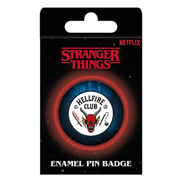 STRANGER THINGS HELLFIRE ENAMEL PIN BADGE