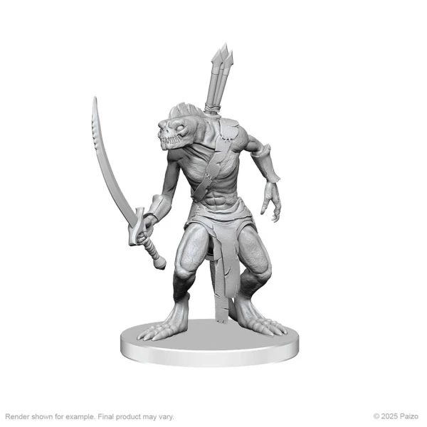 Xulgath Skirmisher & Stoneliege: Pathfinder Deep Cuts Unpainted Miniatures (W26)